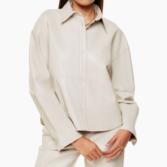 (SOLD ON FB) ARITZIA BABATON Pelli Cropped Shirt Jacket - Picture 4 of 6